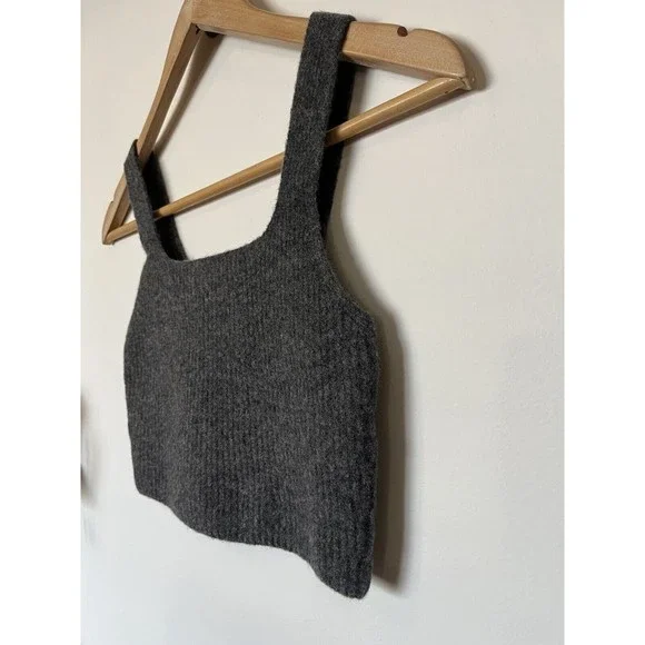 NWT Everlane Dark Gray Wool Blend Crop Tank Size XS - Picture 2 of 9